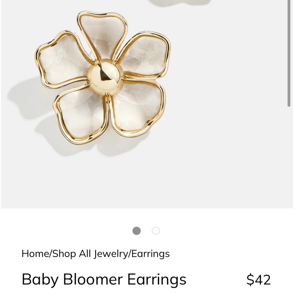 Bauble Bar Baby Boomer earrings clear/gold